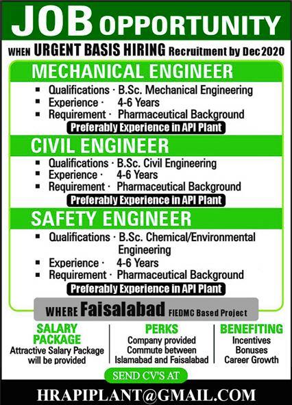 Engineering jobs in pakistan may 2012