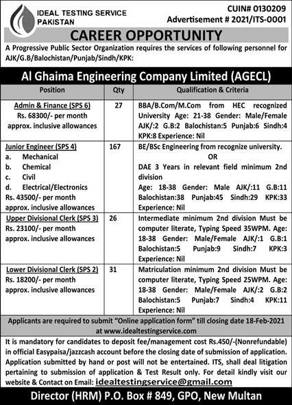Junior Engineer Jobs in Ideal Testing Service (I.T.S)